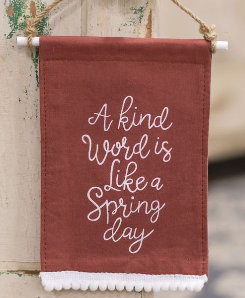 Picture of A Kind Word Fabric Hanging