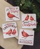 Picture of Christmas Cardinals Resin Coasters, 4/Set