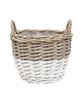 Picture of White Dipped Willow Gathering Basket Planters, 3/Set