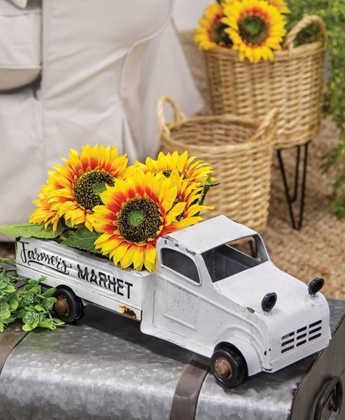 Picture of White Metal Farmer's Market Truck