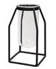 Picture of Glass Tube Vase w/Metal Frame, Wide