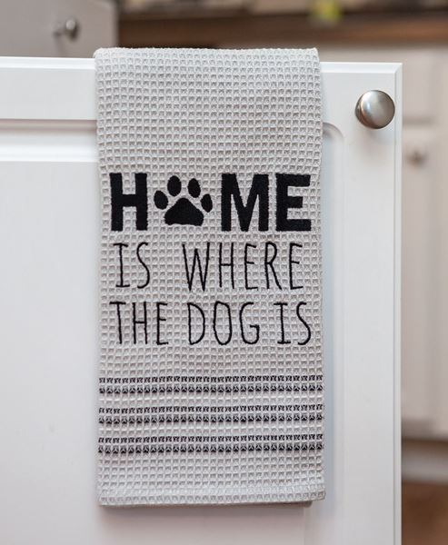 Picture of Home Is Where The Dog Is Dish Towel