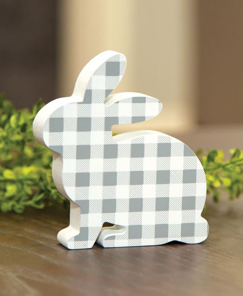 Picture of Gray & White Buffalo Check Chunky Bunny