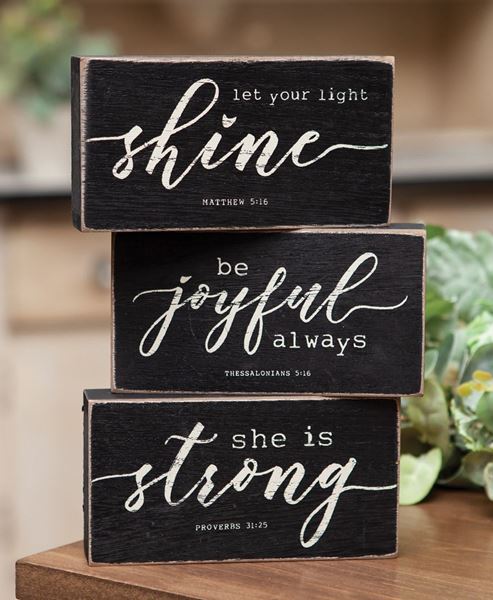 Picture of Strength & Dignity Box Sign, 3/Set