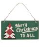 Picture of Plaid Christmas Tree Word Ornaments, 3/Set