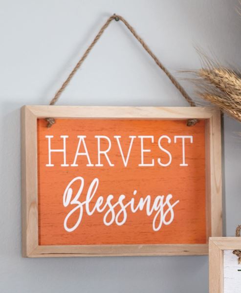 Picture of Harvest Blessings Frame w/Jute Hanger