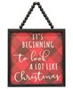 Picture of It's Beginning to Look a Lot Like Christmas Buffalo Check Beaded Sign