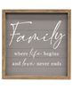 Picture of Family Slat-Look Framed Sign