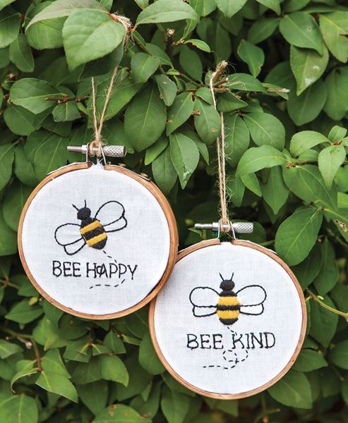 Picture of Bee Sampler Ornament, 2/Set