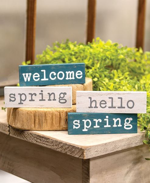 Picture of Hello/Welcome/Spring Mini Block, 4/Set