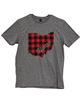 Picture of Ohio Buffalo Check T-Shirt, Heather Graphite XXL