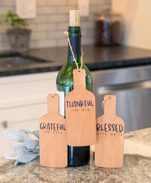 Picture of Wine Blessings Bottle Ornaments, 3/Set