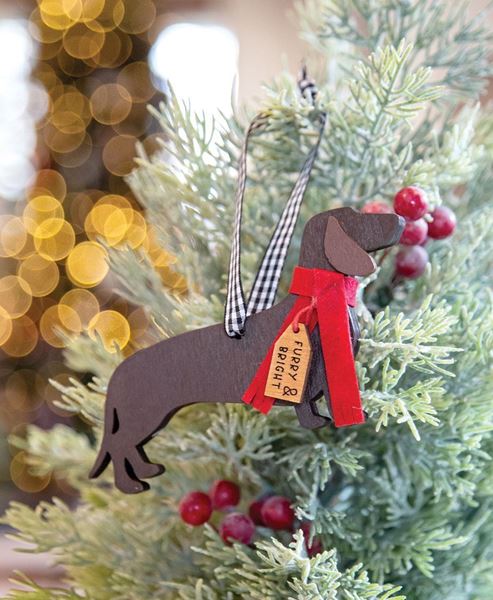 Picture of Furry & Bright Wiener Dog Ornament