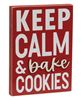 Picture of Keep Calm & Bake Cookies Block Sign