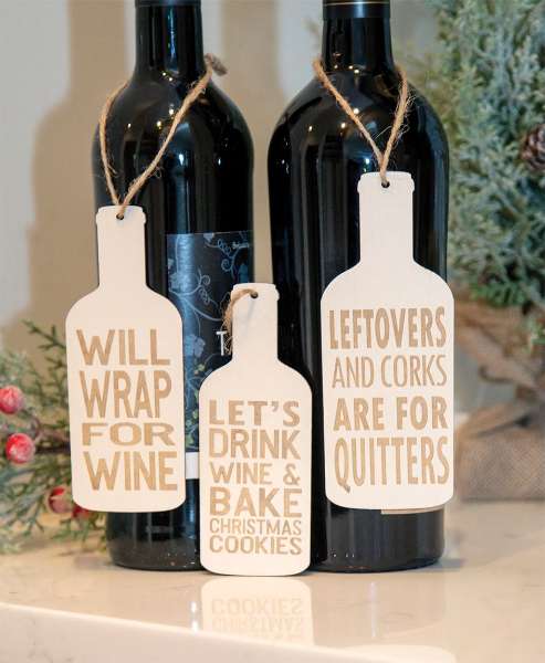 Picture of Wine & Cookies Gift Tags, 3/Set