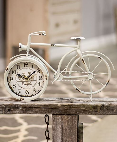 Picture of Farmhouse White Bicycle Clock