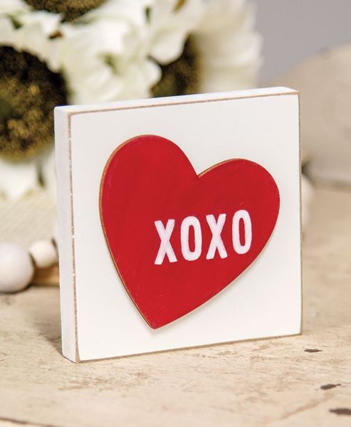 Picture of XOXO Heart Square Block