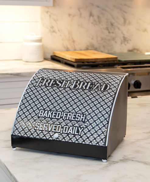 Picture of Embossed Bread Box Black