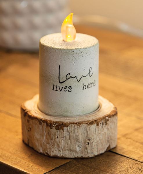 Picture of Resin Birch Pillar Candle Holder