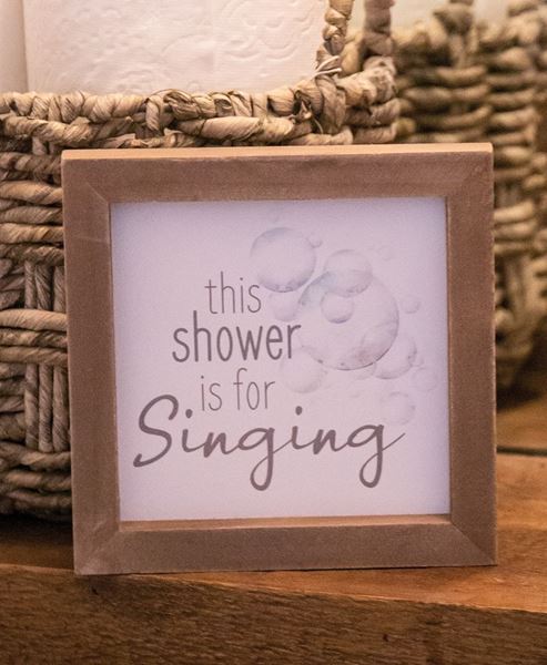 Picture of This Shower Is For Singing Framed Sign