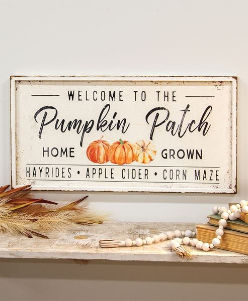 Picture of Welcome To The Pumpkin Patch Metal Frame Sign