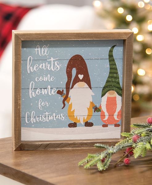 Picture of All Hearts Come Home Gnome Slat Frame