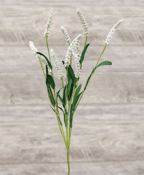 Picture of Icker Flower & Leaves Spray, White