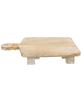 Picture of Rectangular Natural Wood Riser w/Jute Wrap Handle