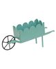 Picture of Blue Scalloped Metal Wheelbarrow