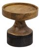 Picture of Black & Wood Pillar Candle Holder, 4.25"