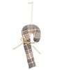 Picture of Christmas Plaid Fabric Candy Cane Ornaments, 3/Set