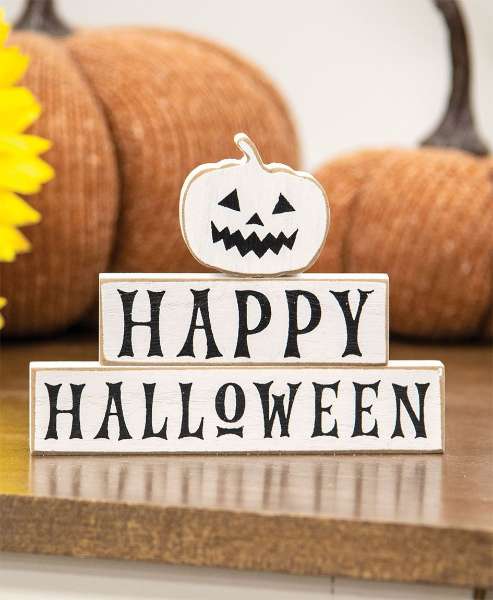 Picture of Happy Halloween & Jacko Blocks, 3/Set