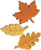 Picture of Etched Wooden Fall Leaves Sitters, 3/Set