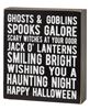 Picture of Ghosts & Goblins Box Sign With Ghost & Jack Easel, 2/Set