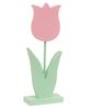 Picture of Wooden Pastel Tulip Pedestal, Pink