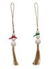 Picture of White Bead Snowman Ornament, 2/Set