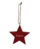 Picture of Red Star Christmas Words Ornament, 4/Set