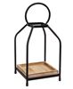 Picture of Wood & Black Metal Open Air Lantern