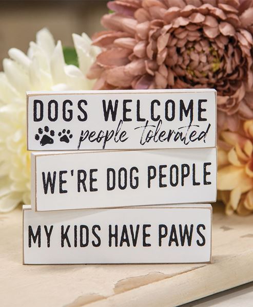 Picture of We're Dog People Thin Mini Block, 3/Set