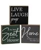 Picture of Live, Laugh, Poop Square Block, 3/Set