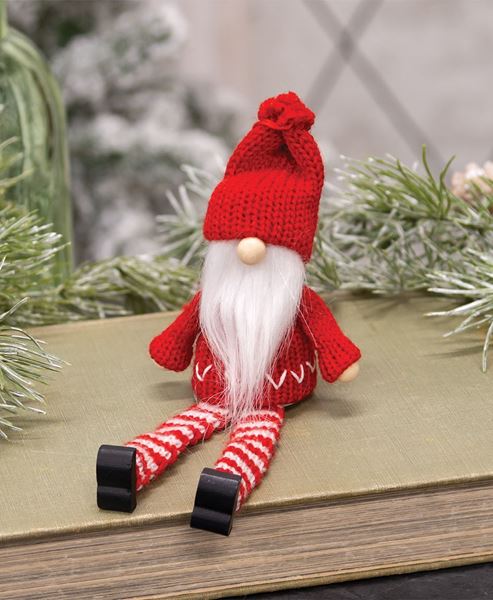 Picture of Mini Red Striped Wooden Gnome