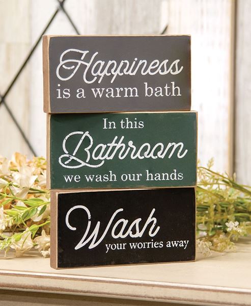 Picture of Wash Your Worries Away Block, 3/Set