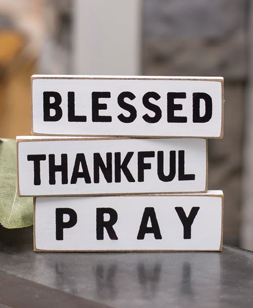 Picture of Thankful Thin Mini Blocks, 3/Set