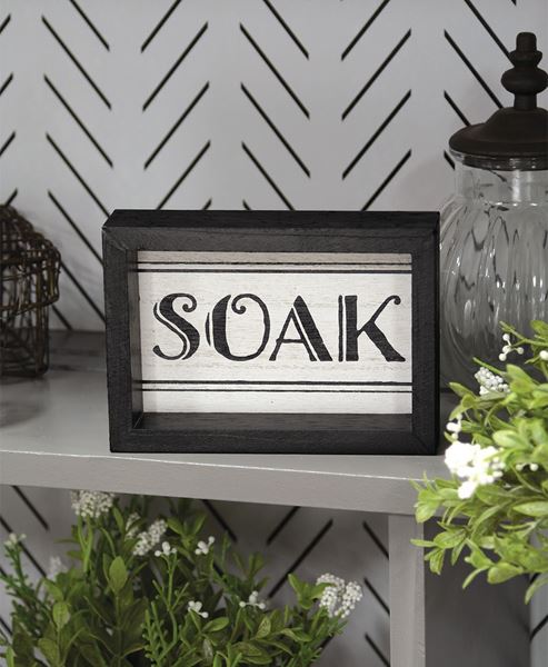 Picture of Black & White Soak Box Sign