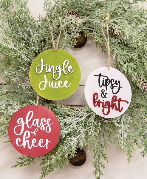 Picture of Tipsy & Bright Ornament, 3/Set