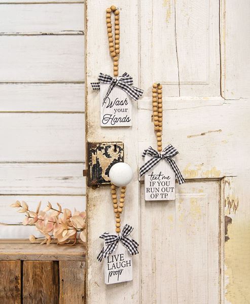 Picture of Live, Laugh, Poop Door Ornament, 3/Set