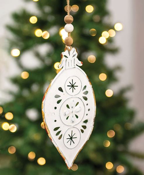 Picture of Shabby Chic Metal Teardrop Ornament