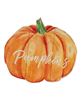 Picture of Fall Watercolor Pumpkin Wood Sign, 3/Set