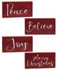 Picture of Holiday Script Red Word Block, 4/Set