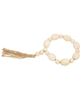 Picture of Natural Wood Oval Bead Candle Ring w/Jute Tassel